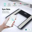 Smart Scale for Body Weight and Fat Percentage, NUTRI FIT Digital Bathroom Scale Bluetooth Biometric Scale for BMI, 17 Metrics Body Composition Analyzer High Accuracy for Weight Loss, Sync App (Simple Black)