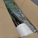 Artificial Ficus Tree with Green Leaves, 6ft Tall, Indoor Plant with Decorative Beige Planter