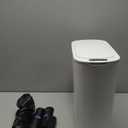 Bathroom Trash Can with Lid 5 Gallon White Motion Senor Touchless Automatic Garbage Cans for Kitchen,Bedroom, Office, Living Room