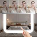 Vanity Mirror with Lights,13.1"16.7"LED Makeup Mirror,Lighted Makeup Mirror with Lights, Smart Touch Control Dimmable 3 Modes Light, Lighted Up Mirror for Makeup Desk, Bedroom, Dressing Room