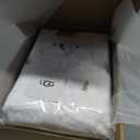 UGG Adalee Faux Fur Throw Blanket Luxury Lightweight Cozy Soft Throw for Couch Bed or Chair Hypoallergenic Machine Washable Double-Sided Fluffy Blanket Home Decor, 50-inch x 70-inch, Natural White