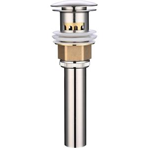 Aquaterior Bathroom Pop Up Drain with Overflow Lavatory Vessel Basin Sink Nickel