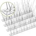 Pigeon Spikes Stainless Steel Bird Spikes for Outside to Keep Birds Away 19 Pack 15ft Coverage Bird Spikes Wire Prevention Spikes for Small Bird Squirrel for Fence Roof Blacony