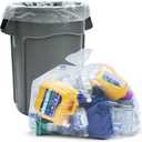 Veska 30-33 Gallon Clear Trash Bags Heavy Duty (Value Pack 100 Bags w/Ties) Large Clear Plastic Recycling Garbage Bags. Large Trash Bags 30+, 32 Gallon