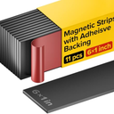 Magnet Strips with Adhesive Backing - Flat Thin Magnetic Tape for Crafts - Tool and Knife Magnetic Strip for Garage, Kitchen and Garden - Sticky Magnetic Tool Holder for Wall - 11 PCs,Two Packages