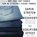 Rekucci Women's Secret Figure Premium Denim Skinny Pull-On Jean (Ink Blue Rinse)