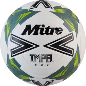 Mitre Soccer Ball Training Impel (4, Impel One - White/Black/Sage Leaf)