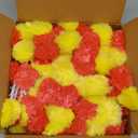 Marubhumi 5-PC Artificial Marigold Flower Garland 4.5 Feet Long Strands with Bells | Yellow & Red | Diwali, Wedding, Home & Christmas Décor