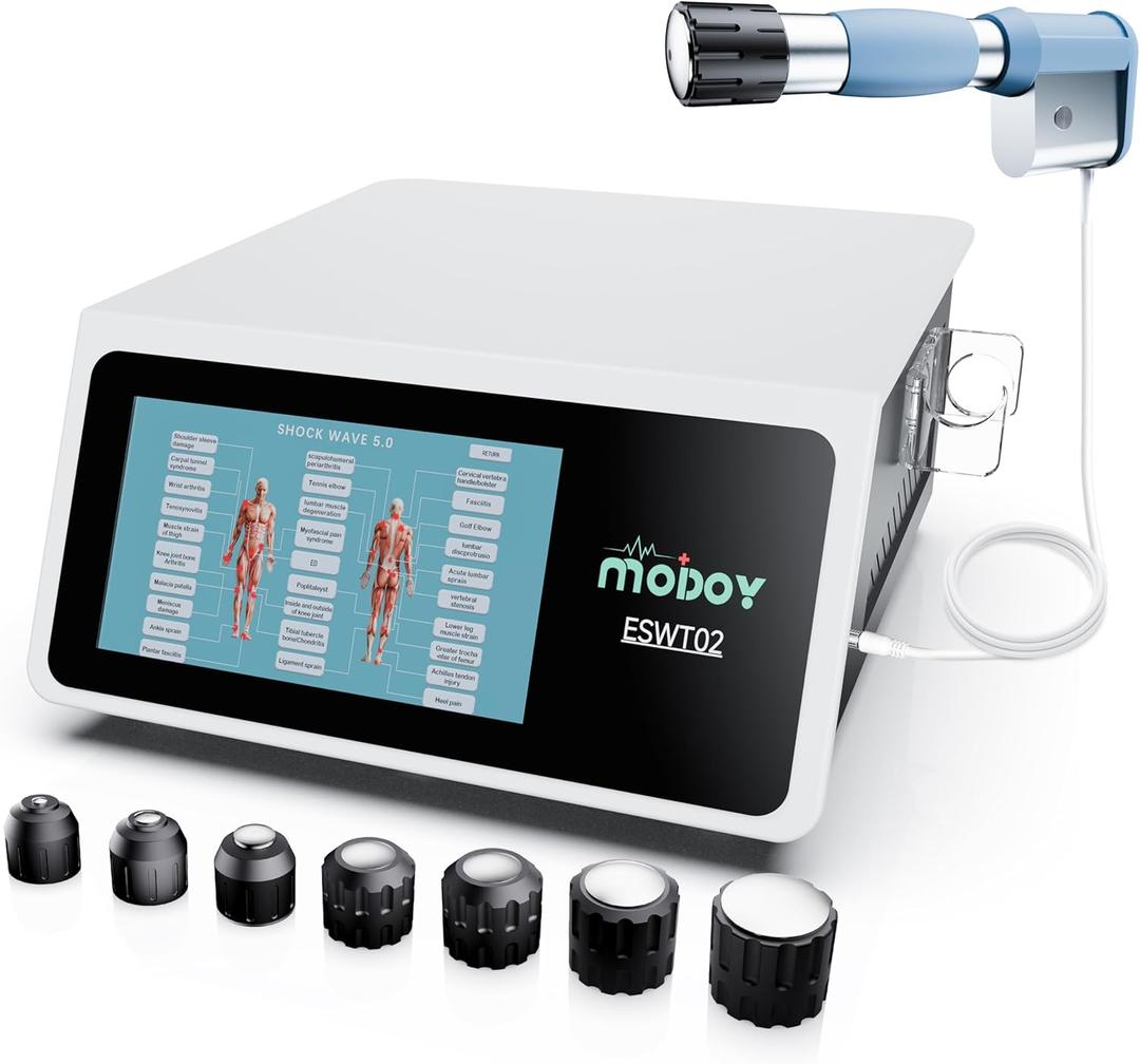 2025 New Shockwave Therapy Machine for Joint/Muscle Pain Relief, FSA/HSA Eligible Shockwave Therapy, Non-Invasive Extracorporeal ESWT Shock Wave Therapy Device, Ideal for Home & Clinical Use(White)