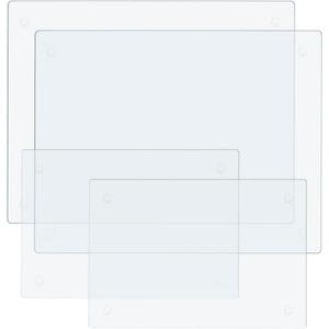 Phore Tempered Glass Cutting Board for Kitchen Counter, Clear Cutting Board for Countertop, Dishwasher Safe, Scratch Resistant, Heat Resistant, Shatter Resistant, Set of 4 (12"x16"x2, 8"x12"x2)
