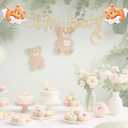 Baby Shower Banner, Oh My Baby Banner Sign for Backdrop Decorations Cute Bear Welcome Garlands for Party Decor