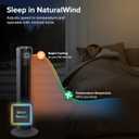 LEVOIT Tower Fan for Bedroom, 90 Oscillating Standing Fan with 28dB Quiet for Sleep, 25ft/s Velocity, 12H Timer, 5 Speeds 4 Modes, Remoter, Bladeless Room Fan for Home, Office, Indoor, 36 inch, White
