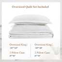 ENJOHOS Oversized King Quilts 138x122 Extra Wide Large White - California King Bedspread, Reversible Summer Soft Microfiber Bed Coverlet Super King Bedding (1 Cal King Quilt, 2 Pillow Shams)