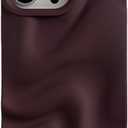 Caseative for iPhone 13 Pro Case,Water Ripple Pattern Wave Phone Case (Wine Red)