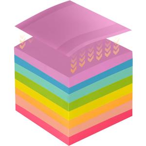 -Sticky -Notes -3x3 Inches - Double Adhesive Strips for Extra Hold, Bright & Colorful Pads, Perfect for -Teachers, Home & Office, 8 -Pads, 100 Sheets/Pad (8 Colors)