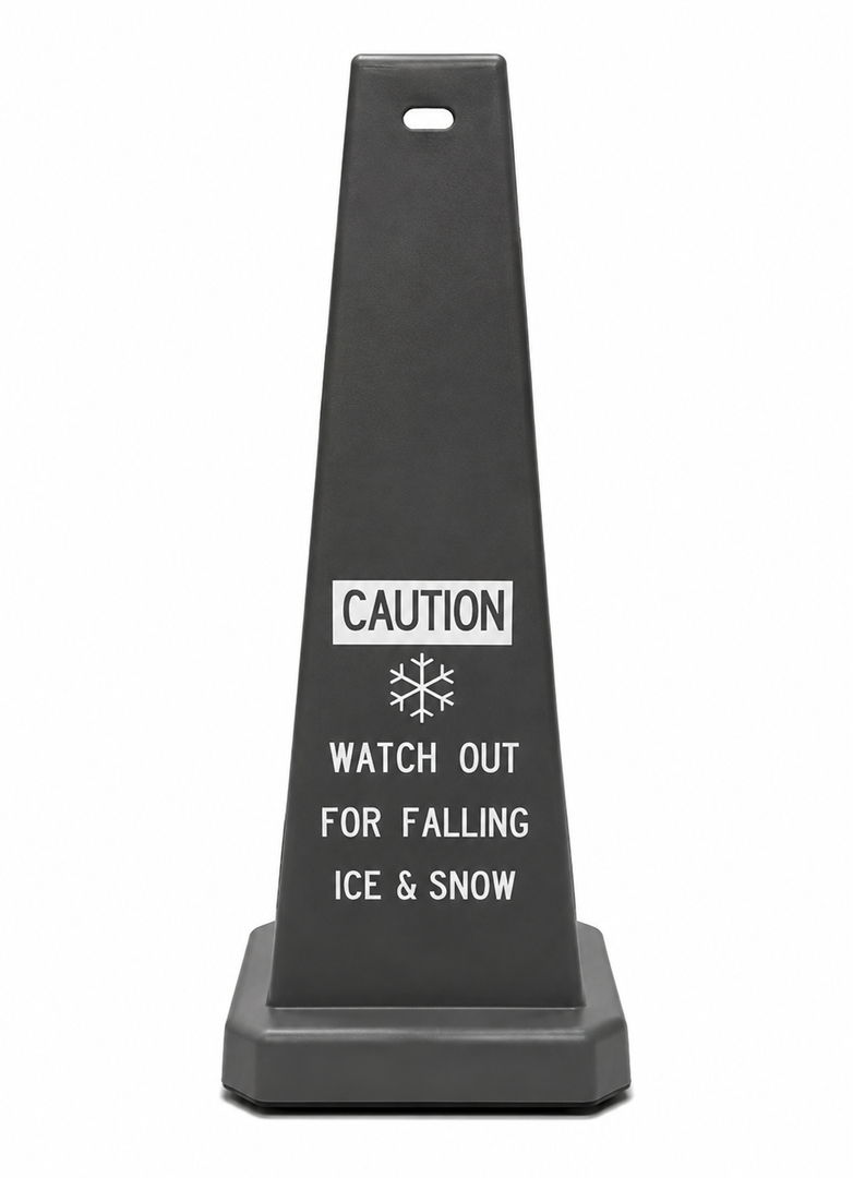 25" Grey Lamba Cone-Watch Out For Falling Ice