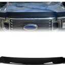 ECOTRIC Black Hood Deflector Bug Shield Compatible with 2017 2018 2019 2020 2021 2022 Ford F250 F350 Super Duty Guard Bonnet Hood Protector