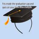 2 x ATMEET Graduation Cap Headband for Glasses Wearers Firm Anti-fall HairBand Grad Cap Headband Decorations Graduation Hat Accessories
