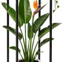 JEPRECO 34" Tall Plant Stand Indoor, 2Tier Modern Plant Shelf, Corner Flower Pot Holder Organizer for Living Room Balcony Patio Garden (Black)