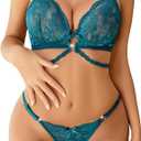 Avidlove Lingerie Set for Women Sexy Lace Bra and Panty Set 2 Piece Lace Babydoll S