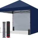 COOSHADE Pop Up Canopy Tent 10x10 with 2 Sidewalls, Outdoor Shade Instant Canopy Tents(Navy Blue)