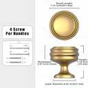 10 Pack Champagne Bronze Cabinet Knobs 1-1/10 Inch(28mm) Single Hole Cabinet Pulls Round Kitchen Cabinet Knobs Drawer Knobs