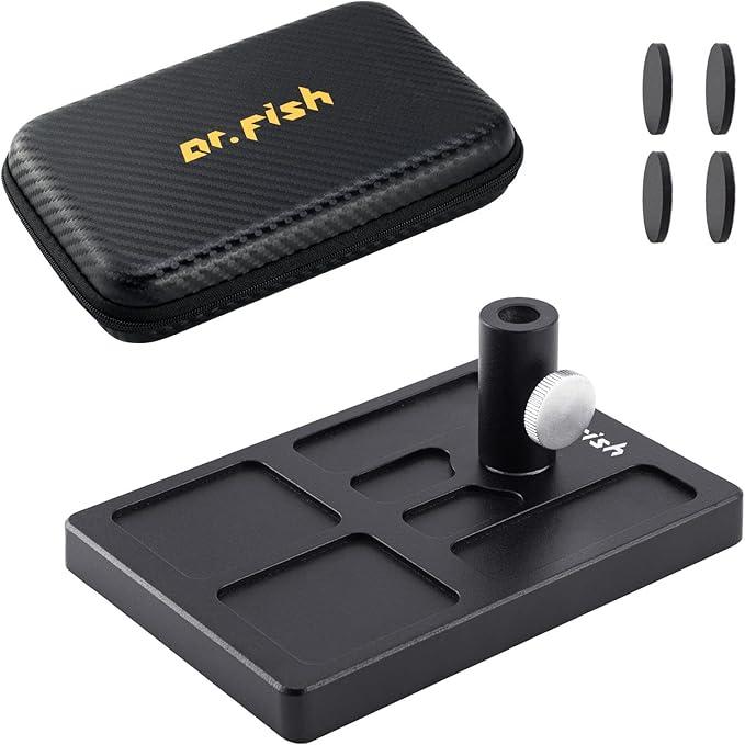 Dr.Fish Fly Tying Pedestal Base for Clamp Fly Tying Vise Tools Material Organizer Holder One Size Fits Most Travel Portable