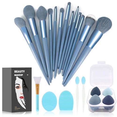 Koccido Makeup Brushes 22 Pcs Makeup Kit, Foundation Brush Eyeshadow Brush Make up Brushes Set (Blue, 22 Piece Set)