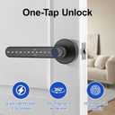 Smart Fingerprint Door Lock with Handle，Smart Biometric Lock with Code/Fingerprint/Key/APP/Card for Home Hotel Office Apartment Office Bedroom