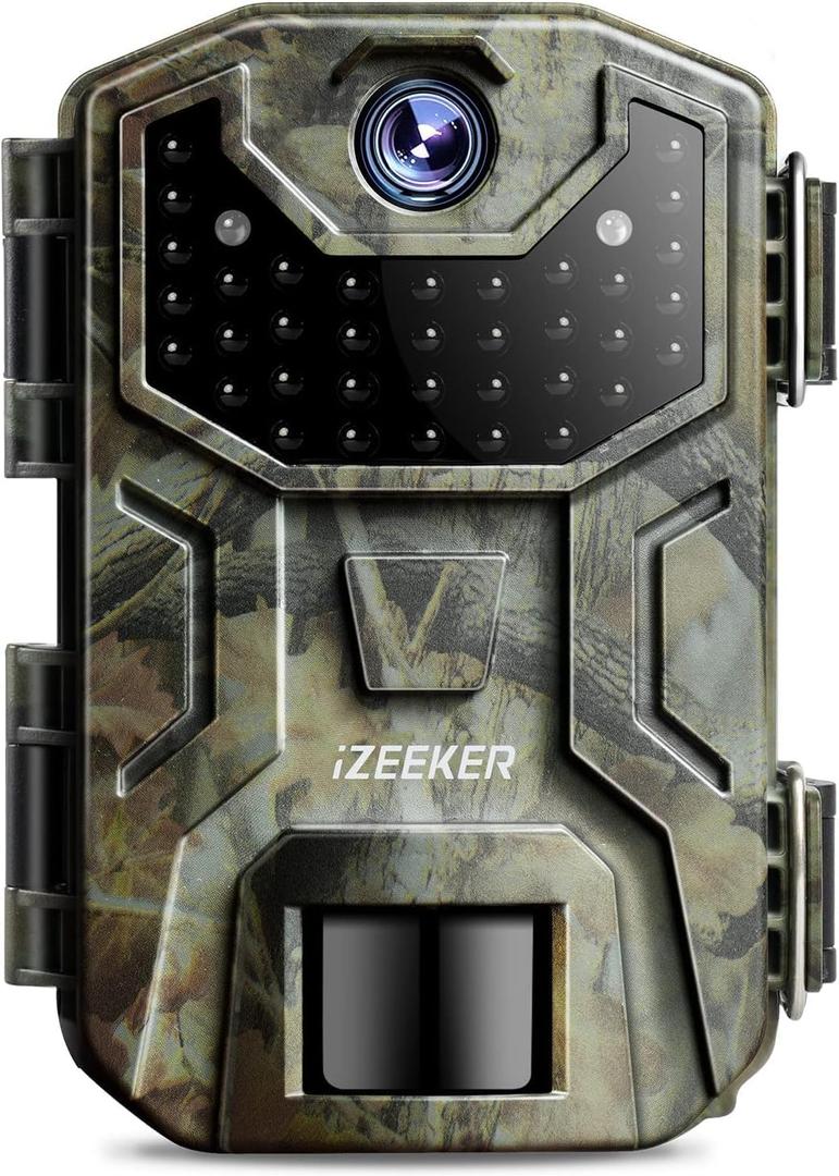 iZEEKER Trail Camera, 2K HD 36MP Game Camera with 940nm No Glow Night Vision Motion Activated 0.2s Trigger Time, No WiFi, IP66 Waterproof for Wildlife Monitoring Outdoor Security Deer Scouting