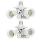 Radar Motion Activated Light Sockets,2 in 1 E26/E27 Dual Light Bulb Socket,Dusk to Dawn Sensor Bulb Adapter Outdoor Indoor for Porch,Garage,Basement(2 Pack)