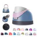 Replacement Lid Compatible with Owala FreeSip Water Bottle - Fits 16oz, 24oz, 32oz, & 40oz Stainless Steel Bottles - Leak-Proof, BPA-Free Top Cap with Stopper & Carry Loop (Pink-Dusty Blue) Pack of 3