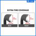 Tyger Auto Fender Flares Compatible with 2022-2024 Toyota Tundra, Smooth Textured Paintable Bolt-Riveted Style 3pc | TG-FF8T4518