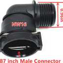 2 x NW16 Coolant Hose Connector,Engine Radiator & Heater Pipe Fitting,90° Elbow, 0.87 Inch to 0.96 Inch