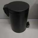 mDesign Pedal Bin Metal Waste Bin with Pedal, Lid and Plastic Bucket Insert for Bathroom, Kitchen, and Office 3 Litre Household Rubbish Bin with Ergonomic Design Black