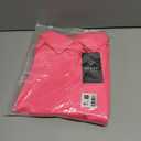 FKEEP Women Long Sleeve Polo Shirt Golf Sport Top Athletic Sportswear Tennis Activewear (Large, 10 Neon Pink)