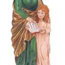 ICE ARMOR 5" H Saint Ana Statue Holy Figurine Religious Decoration Office Desk/Home/Living Room/Table Decor, Perfect House Warming Gifts for New Home