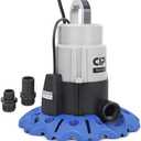 CIPU 1/3HP Pool Cover Drain Water Pump with Automatic Sensor Switch 2520GPH High Flow Submersible Sump Pump with 25FT Power Cord Easy to Use for Pool Covers Ponds Rain Barrels Basements