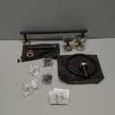 TQKAG Black and Gold Bathroom Accessory Set 5 Pieces, Round Stainless Steel Bath Towel Bar Set 23.6 Inch Towel Racks for Bathroom Wall Mounted