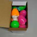 JOYIN 12 Pcs Filled Easter Eggs with Plush Unicorn, Bright Colorful Eggs Prefilled with Variety Plush Unicorn for Kids Toddlers Easter Hunt, Basket Stuffers and Party Favors