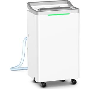 2500 Sq. Ft Dehumidifier for Basement with Drain Hose, 34 Pint/Day | 38dB Quiet, 24HR Timer, 3-Color Indicator, Auto Defrost, Child Lock, for Home, Bedroom, Bathroom