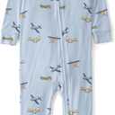 Carter's Baby Girls' Purelysoft 1-piece Pajamas (Blue Plane) 12M