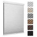 MYshade Cordless Blackout Cellular Shades, 1.5" Honeycomb Window Blinds for Bedroom & Nursery, Thermal Insulated, Noise Reducing, Privacy Shades, Inside or Outside Mount (35" W x 64" H, White)