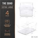 BINO | Plastic Organizer Bins, X-Large - 4 Pack | The SOHO Collection | Multi-Use Organizer Bins | Pantry & Freezer Bin | Plastic Storage Containers | Bin for Home & Kitchen Org