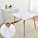 Outdoor Tablecloth White Small Square Elastic 38x38 Inch Stretch Card Table Cover with Spandex Fabric Wrinkle Free Fitted Table Cloth Non Slip Washable for Kitchen Dining Patio Party