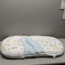 Baby Lounger Pillow, 2-in-1 Infant Lounger Pillow for Newborn 0-24 Months for Tummy Time, 2 Sides Soft & Breathable 100% Cotton Cover, Portable Baby Nest, Newborn Essentials & Gifts for Babies (Blue)