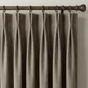 NICETOWN French Taupe Pinch Pleated Linen Curtains 84" Length - Room Darkening Drapes Sophisticated Backdrop for Timeless Home Decor Beautiful Window Treatments,40" Wide Each Panel, 1 Pair