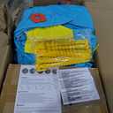 Inflatable Bounce House Water Slide,12.5ft x 11.4ft,Long Slide,Basketball Hoop,Fun Central Obstacle,Throw Ball Game,Tunnels, Climbing,Water Cannon,Inflatable sandbags.