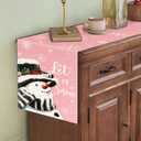 Christmas Table Runners 72 inches Long Linen Christmas Decoration Winter Xmas Holiday Kitchen Dining Table Decor for Indoor Outdoor Home Party Supply Christmas Decorations Clearance