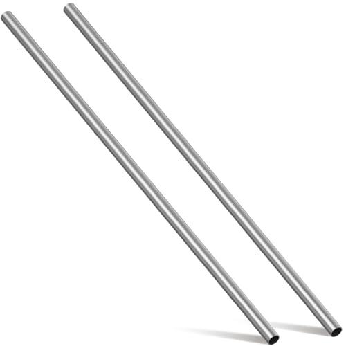 Hicarer 2 Pcs 1" OD 304 Stainless Steel Tubing 48 Inch Length Thickened Pipe Wall & Weldable Tubing 16 Gauge Round Metal Tube Industrial for Home Furnishing, Machinery